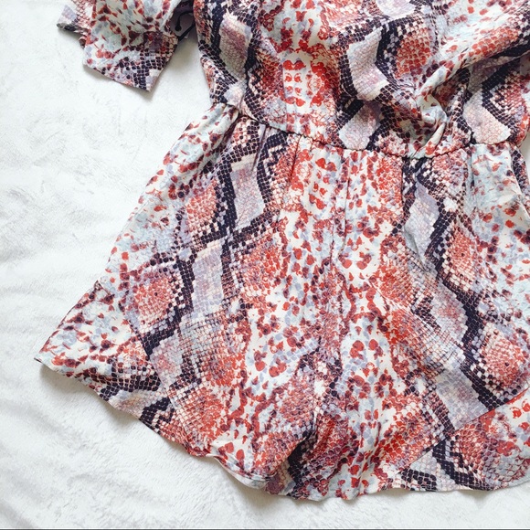 Lovers + Friends Dusty Python Printed Romper - Picture 6 of 8